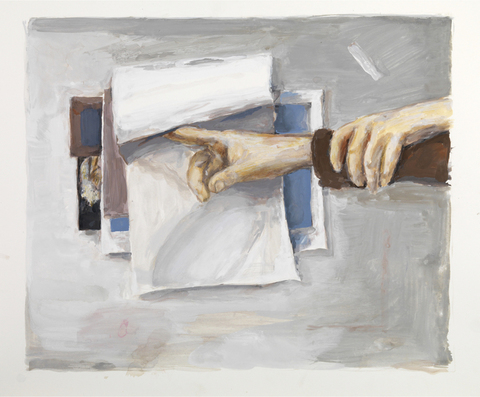 Micha pattiniott | Body of work | 2010 | Gouache,acryl en potlood op papier | 45 x 53 cm 