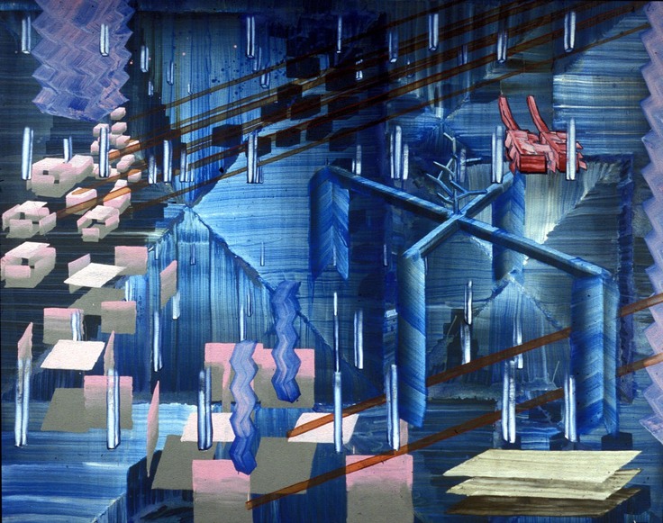Gijs Frieling | Kastanjebloesem | 1998 | eitempera op doek | 210 x 260 cm