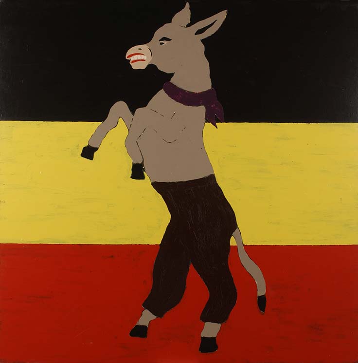 Fons Haagmans | J.J. Grandville | 1997 | acryllak op doek | 200 x 200 cm