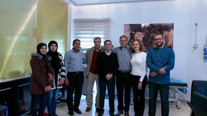 Het team van Nordin Dahhan (derde van rechts) in Tanger.