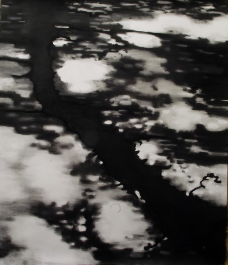 Carlijn Mens | Zonder titel | houtskool op papier | 2010 | 240 x 206 cm 
