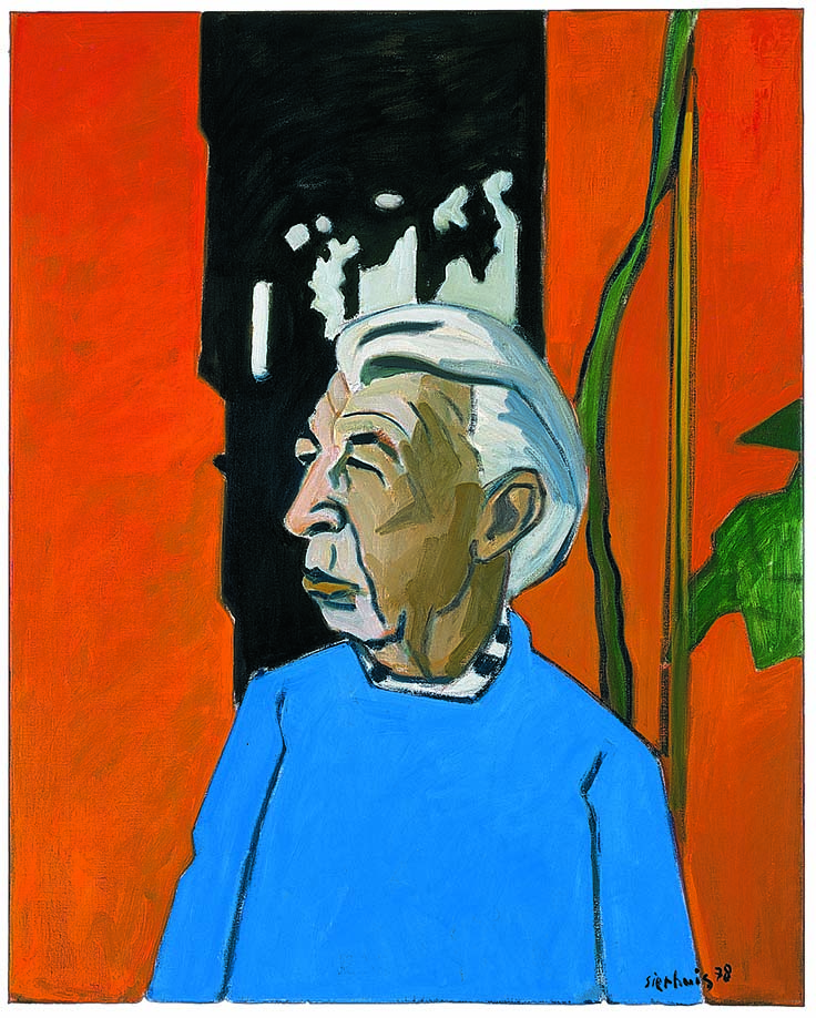 Portret ”Willem Sandberg’’, 1978, Olieverf op Doek, 100 x 80 cm